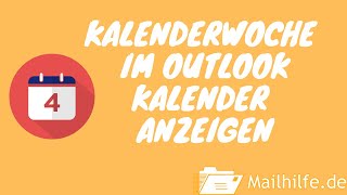 📅 Kalenderwochen in Outlook anzeigen [upl. by Selokcin836]