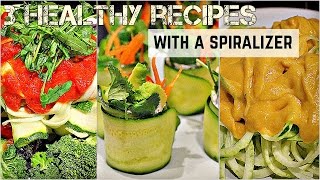 3 EASY HEALTHY RECIPES W A SPIRALIZER ♥ Cheap Lazy Vegan [upl. by Hattie]