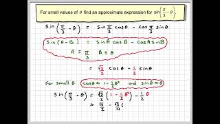 Using compound angle formulae to approximate small angles in radians [upl. by Ita]