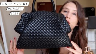 Whats In My Purse The Handle Bag Bottega Veneta Review [upl. by Irtemed]