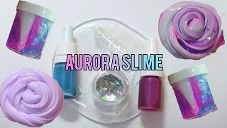 How to make Aurora slime🌌Random Cute shiny things slimeASMRslimevideos슬라임 Series [upl. by Hammad]