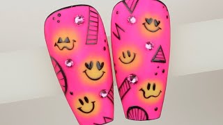 Uñas Smiley con Blooming 💅🏼✨ Nail Art [upl. by Kristie]