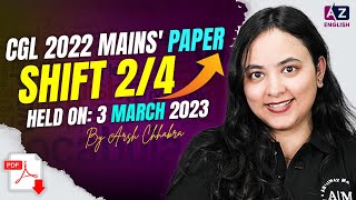 SSC CGL Tier 2 2022 Shift 2  Indepth Question Paper Solution By Arsh Maam [upl. by Omar]