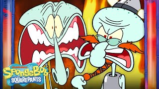 Ranking Squidwards Angriest Moments 😡  SpongeBob [upl. by Ellenrad]