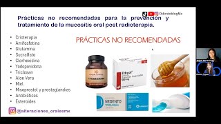 Prevención y Tratamiento de MUCOSITIS ORAL👄 POST RADIOTERAPIA ☢️ con Dra Abigail Colin Mejía [upl. by Mcdougall]