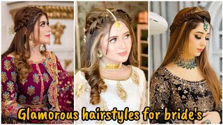 Glamorous Hairstyles For BridesWedding Hairstyleseasy bridal front hairstyleshairstyls [upl. by Lorna]