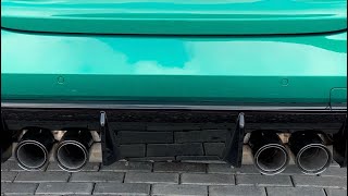 BMW M3 G80 Manual Transmission  Stock Exhaust with OPF Cold Start Binaural Audio [upl. by Gabriellia543]