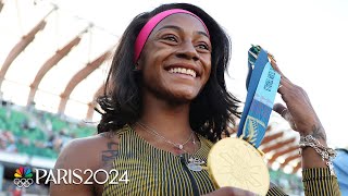 ShaCarri Richardsons scintillating 100m Olympic Trials victory  NBC Sports [upl. by Ymled]