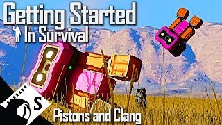 Pistons and Drilling Rigs  Getting Started in Space Engineers 5 Survival Tutorial Series [upl. by Repip699]