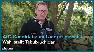 Bodo Ramelow Ministerpräsident Thüringen DIE LINKE zum Sieg der AfD bei der Wahl in Sonneberg [upl. by Mohun]