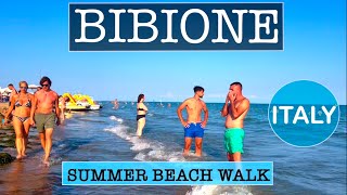 Bibione Italy 🇮🇹 beach walk spiaggia 🏖️4K 2023 [upl. by Pontone]