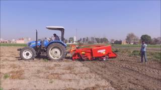 New Holland 7510 with Grimme WH 200 Potato Harvestor India [upl. by Silvano]