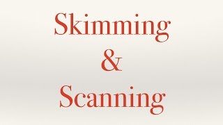 OET Reading Tips  How to use Reading Skimming amp Scanning Skills in 1 min [upl. by Aciretnahs]