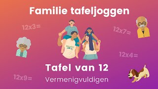 Project Move  Familie tafeljoggen  tafel van 12  vermenigvuldigen [upl. by Notsirk]