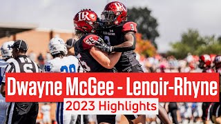 Dwayne McGee LenoirRhyne Football Highlights  2023 SAC Football [upl. by Delly]