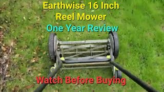 Truth About Earthwise 16 inch Reel Lawn Mower Honest Review After One Year Use Watch Before Buying [upl. by Annel]