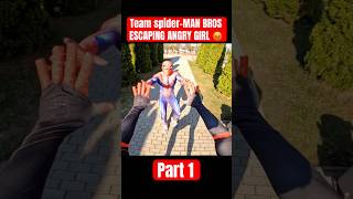 SPIDER MAN TWINS BROS FRAMED REAL SPIDER MAN spiderman shorts angrygirl [upl. by Eadahc943]