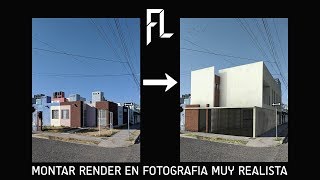 Como montar un render en una foto con Sketchup y Photoshop [upl. by Nuris]