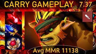 ⭐ 737 Bristleback KDA  21 KP  60 New patch Carry Gameplay  Dota 2 Top MMR [upl. by Dranal]