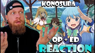 😂 First Time Reaction to KONOSUBA Openings amp Endings  God’s Blessing on This Wonderful World 🎉 [upl. by Hazrit187]