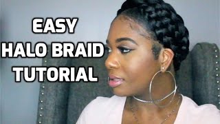 Easy Halo Braid Tutorial using Braiding Hair  PocketsandBows [upl. by Eciral568]