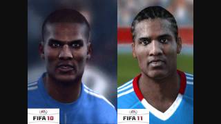 FIFA 10 vs FIFA 11 Face Comparison Chelsea FC [upl. by Rraval]