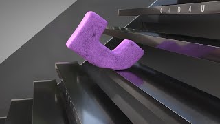 U Pentomino  Softbody Simulation ❤️ C4D4U [upl. by Yrak]