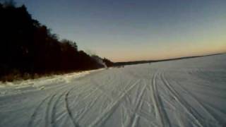 Worlds fastest kicksled on lake Vänern [upl. by Yehudi]