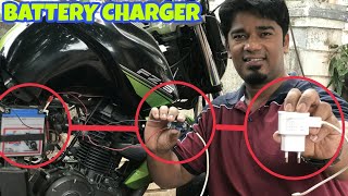 HOW TO CHARGE BIKE BATTERY AT HOME DIY  HOW TO MAKE BIKE BATTERY CHARGER [upl. by Kwok489]