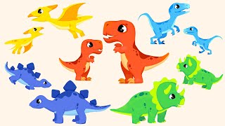 DINO RUN TREX TRICERATOPS VELOCIRAPTOR STEGOSAURUS PTERANODON  DINO KING GAMES 241127 [upl. by Enomas]