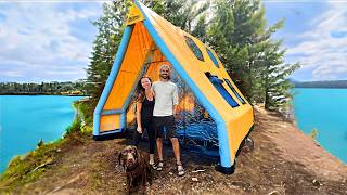 Luxury Island Camping in Inflatable Cabin  Broken Bones amp Dutch Oven Pizza [upl. by Atarman]