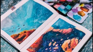 How to Paint Underwater Scenes with Watercolor [upl. by Heymann330]