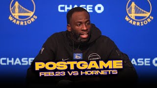 WarriorsHornets Postgame Draymond Podziemski GPII Coach Kerr Reactions  Feb 23 2024 [upl. by Linneman]