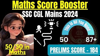 How to Increase Marks in Maths for SSC CGL Tier 2 Score Booster for SSC CGL Mains  ssc ssccgl [upl. by Ixel]