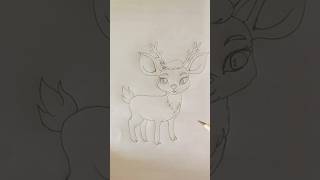 Cute Reindeer Drawing drawing shortsfeed art shortsvideo viralvideo cute Funwithme02k [upl. by Trevethick]