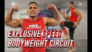 Top 10 Exercises At Home For Speed Training  Explosive Bodyweight HIIT Circuit [upl. by Whitford]