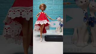 Barbie dress ideas minhwacuties diy youtubeshorts easy craft 5minutescraft easy making [upl. by Anivek]