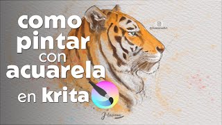 🎨 Como pintar con acuarelas en KRITA en MENOS DE 10 MINUTOS [upl. by Konstance]