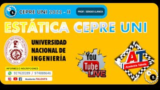 ESTÁTICA  CEPRE UNI 2022 2 [upl. by Surtemed890]