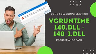 👌 Como SOLUCIONAR el ERROR vcruntime140dll  vcruntime1401dll 🔥 PASO A PASO [upl. by Nashner]