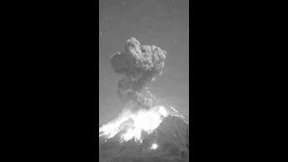 Two Eruptions Recorded at Mexicos Popocatepetl Volcano [upl. by Virendra]