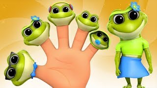 famiglia dito rane  canzoni per bambini  canzoni vivaio  Frogs Finger Family  Finger Song [upl. by Immaj]