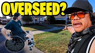 LETS HELP HIM WITH HIS LAWN  NEW PROJECT VISIT 🔥 OVERSEEDING OR FULL RENOVATION [upl. by Aubarta779]