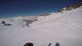 Val Thorens  Skiing  Béranger red  April 2017  Piste View [upl. by Zechariah]