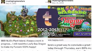 My Singing Monsters All Tumblr Posts Part 1 20122013 [upl. by Bondy]