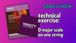 Grade 5 Technical Exercise D Major Scale  Violin Technical Work  Trinity College London [upl. by Matthia]