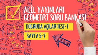 ACİL YAYINLARI GEOMETRİ SORU BANKASI Doğruda Açılar Test1 [upl. by Nirrok]