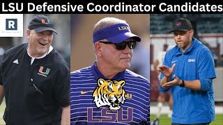 LSU Defensive Coordinator Top Candidates  LSU Football [upl. by Hallam526]