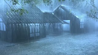 Relax And Sleep Deeply With Heavy Rain And Thunder On The Tin Roof In The Forest569 [upl. by Ignacius]