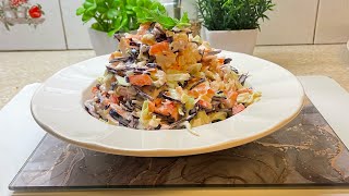 Simple and healthy coleslaw recipe Best creamy coleslaw recipe ever [upl. by Nogaem]